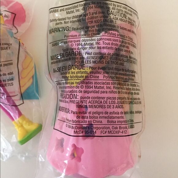 McDonald's Happy Meal Toy 1994 Butterfly Princess Teresa Dance Moves Barbie - Picture 5 of 5